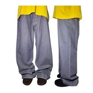 Y2k Loose Basic Code Mens jeans Size 42x31 skater Type Embroidery